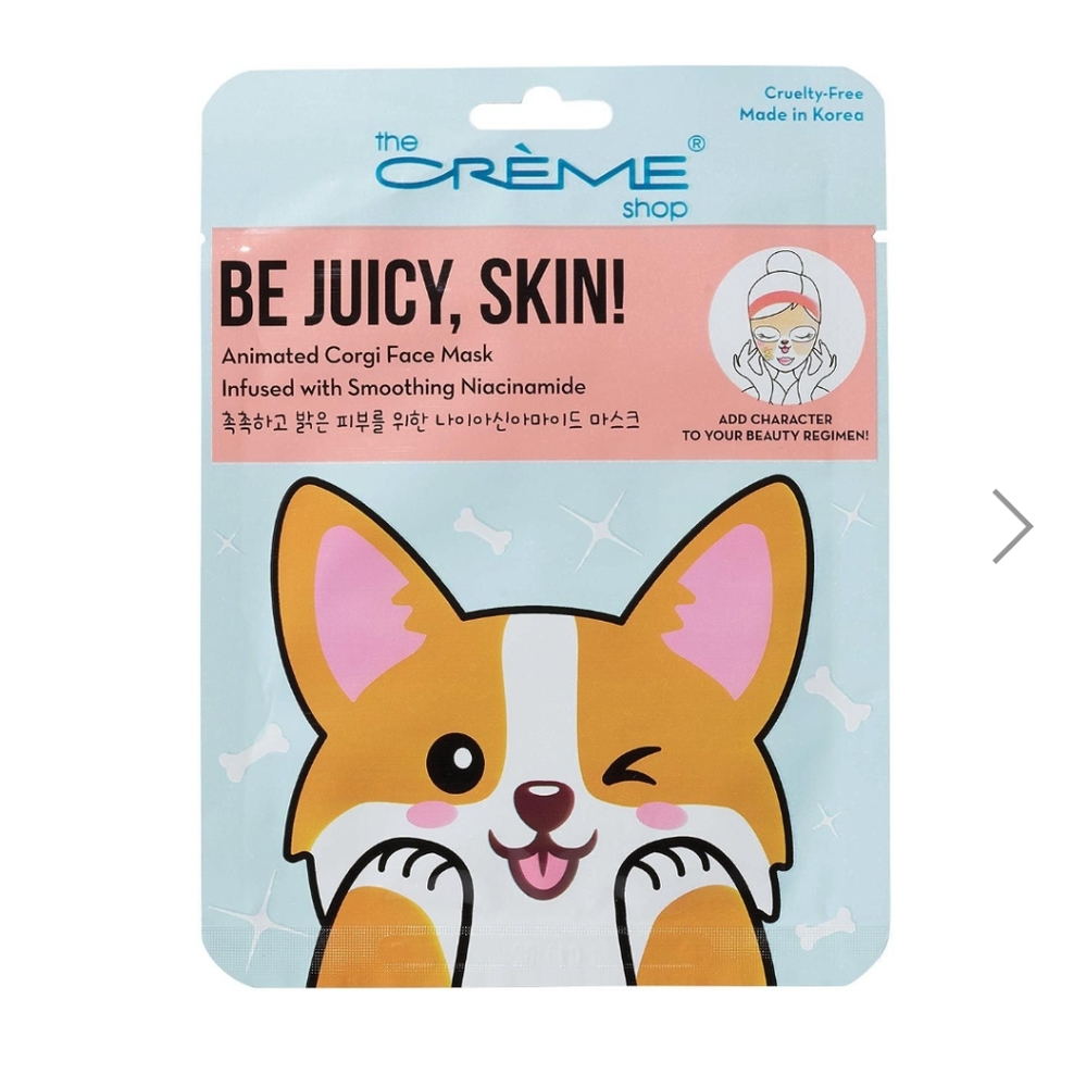 The Creme Shop Be Juicy, Skin! Animated Corgi Face Mask